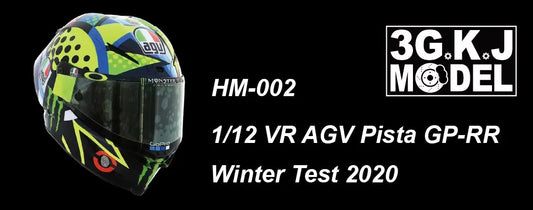 3GKJ MODEL - 1/12 MOTOGP Rossi Helmet Model AGV Pista GP-RR Winter Test 2020