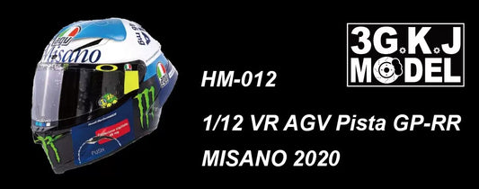 3GKJ MODEL - 1/12 MOTOGP Rossi Helmet Model Viagra AGV Pista GP-RR MISANO 2020