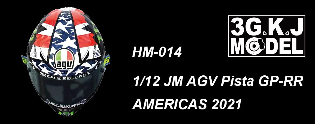 3GKJ MODEL - 1/12 MOTOGP Joan Mir Helmet Model AGV Pista GP-RR AMERICAS 2021