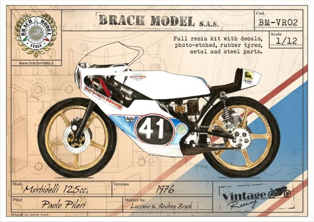 BRACH MODEL - BM-VR 02 1976 Morbidelli 125cc Paolo Pileri