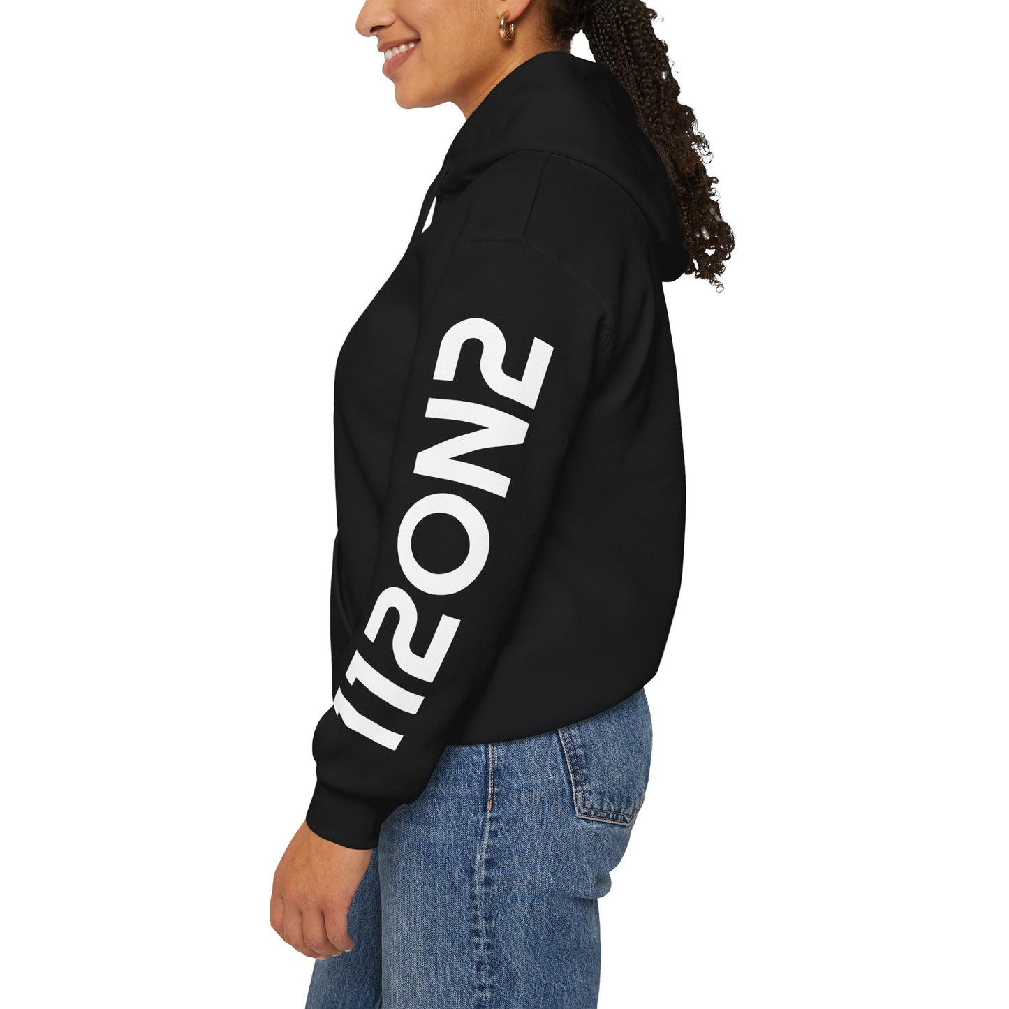 112on2 Branded Sleeves Hoodie - Black - 112ON2 SHOP