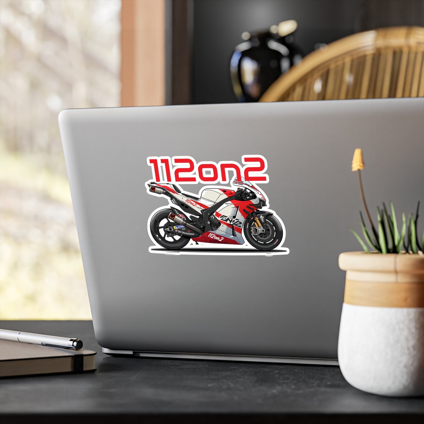 112on2 Cartoon Racing Motorcycle V1 Stickers - 112ON2 SHOP